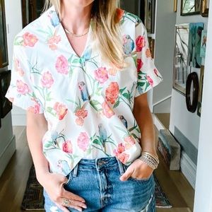 Brooke Wright Parakeet Kimono top- one size fits all